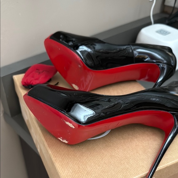 Christian Louboutin Black and Red Stiletto Heels - Picture 6 of 8